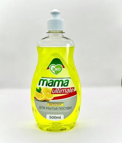Средство гель для мытья посуды концентрат Mama Ultimate лимон 500мл